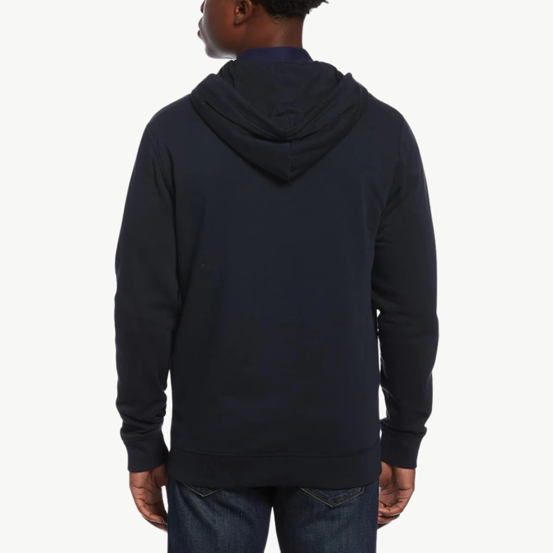 ZIP THRU STICKER PETE HOODED SWEAT