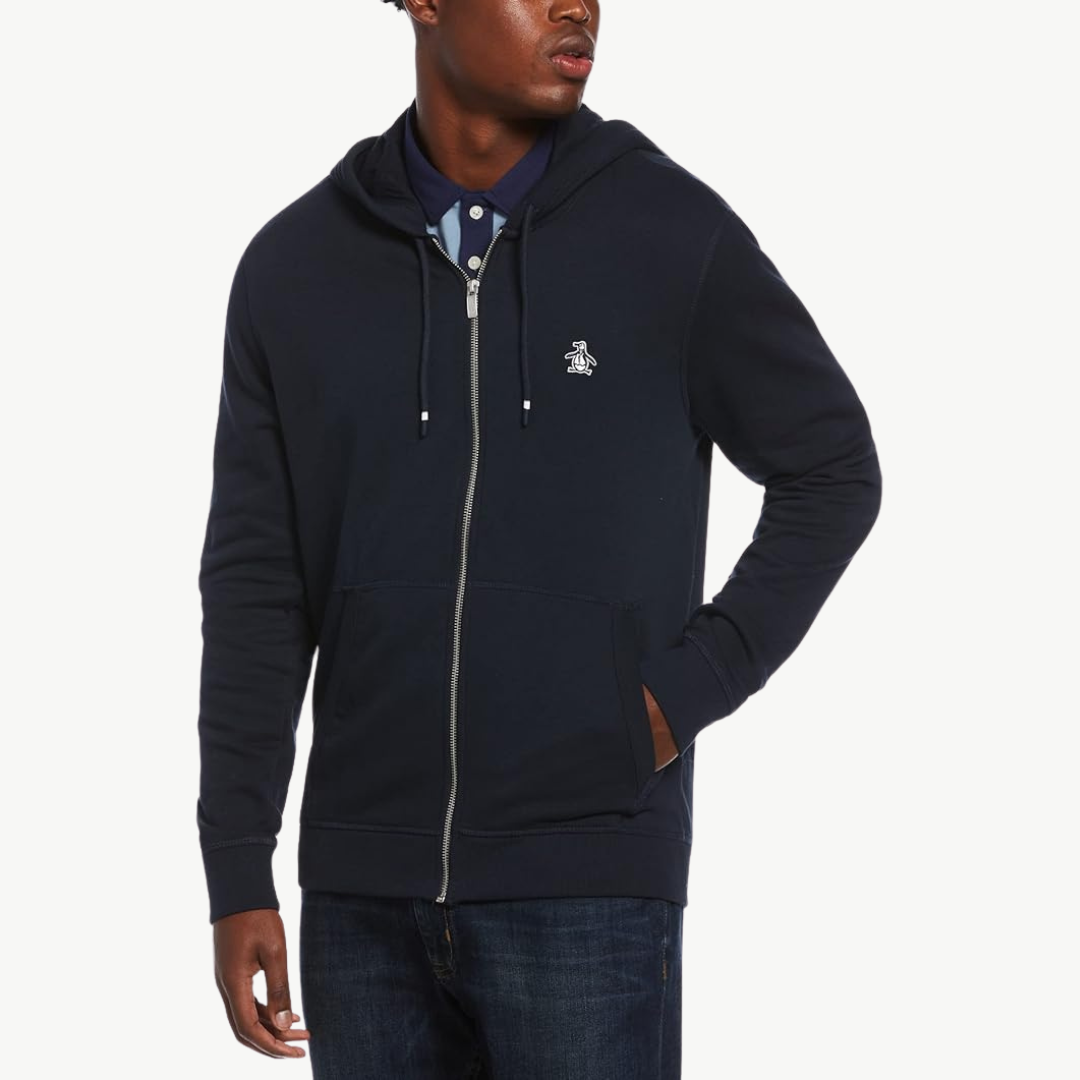 ZIP THRU STICKER PETE HOODED SWEAT