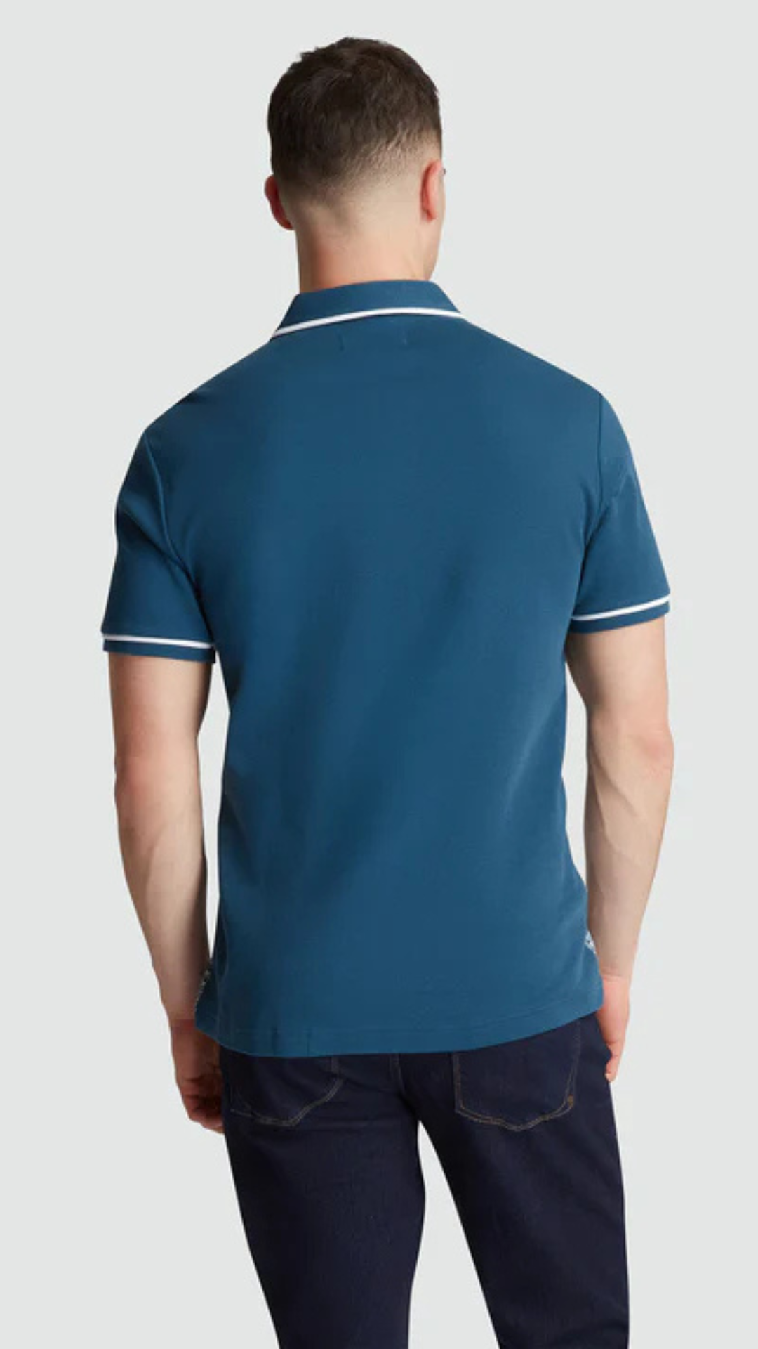 S/S DIAMOND JACQUARD FRONT INTERLOCK POLO