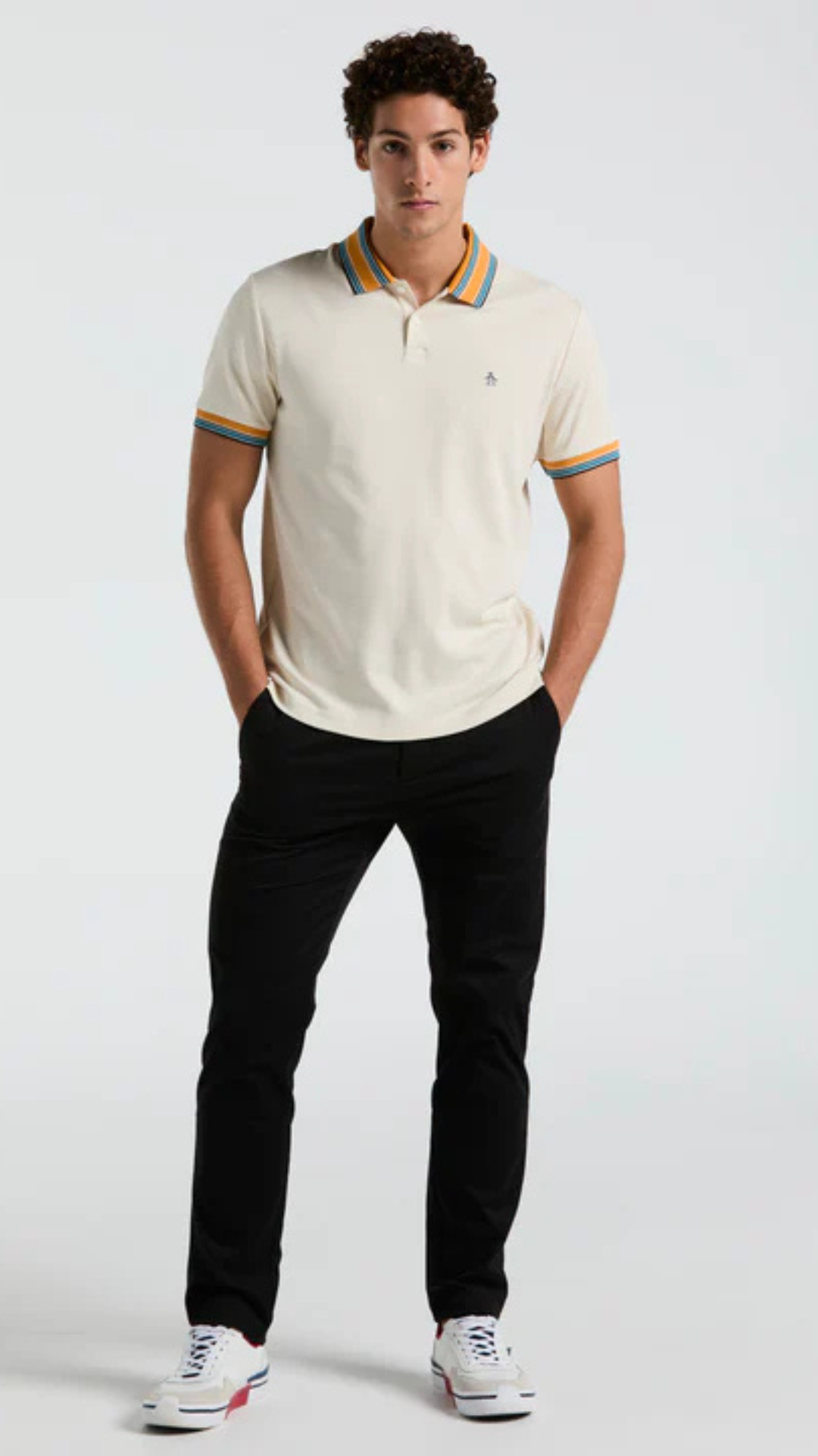 S/S INTERLOCK NOVELTY TIPPED COLLAR POLO