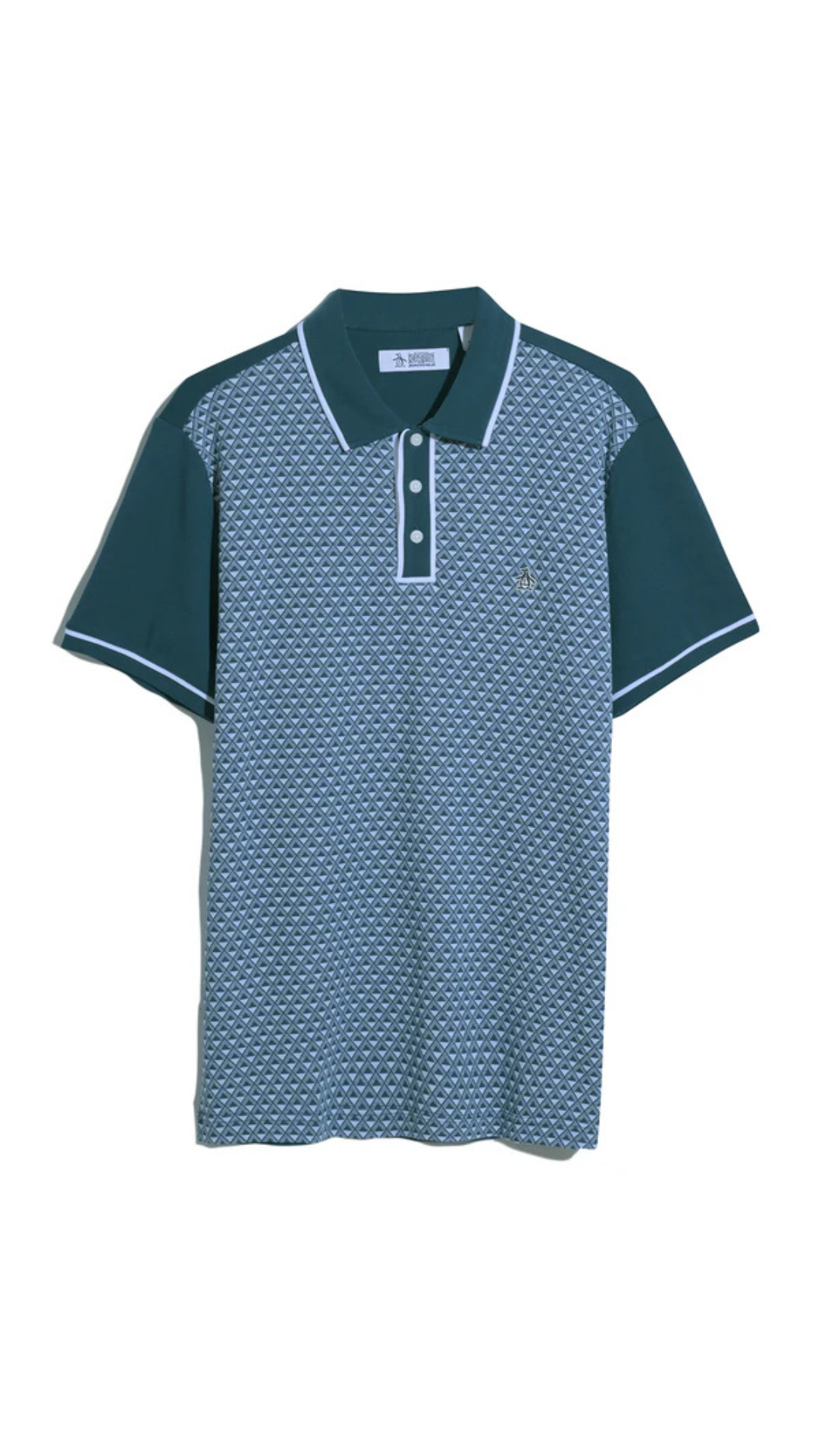 S/S DIAMOND JACQUARD FRONT INTERLOCK POLO