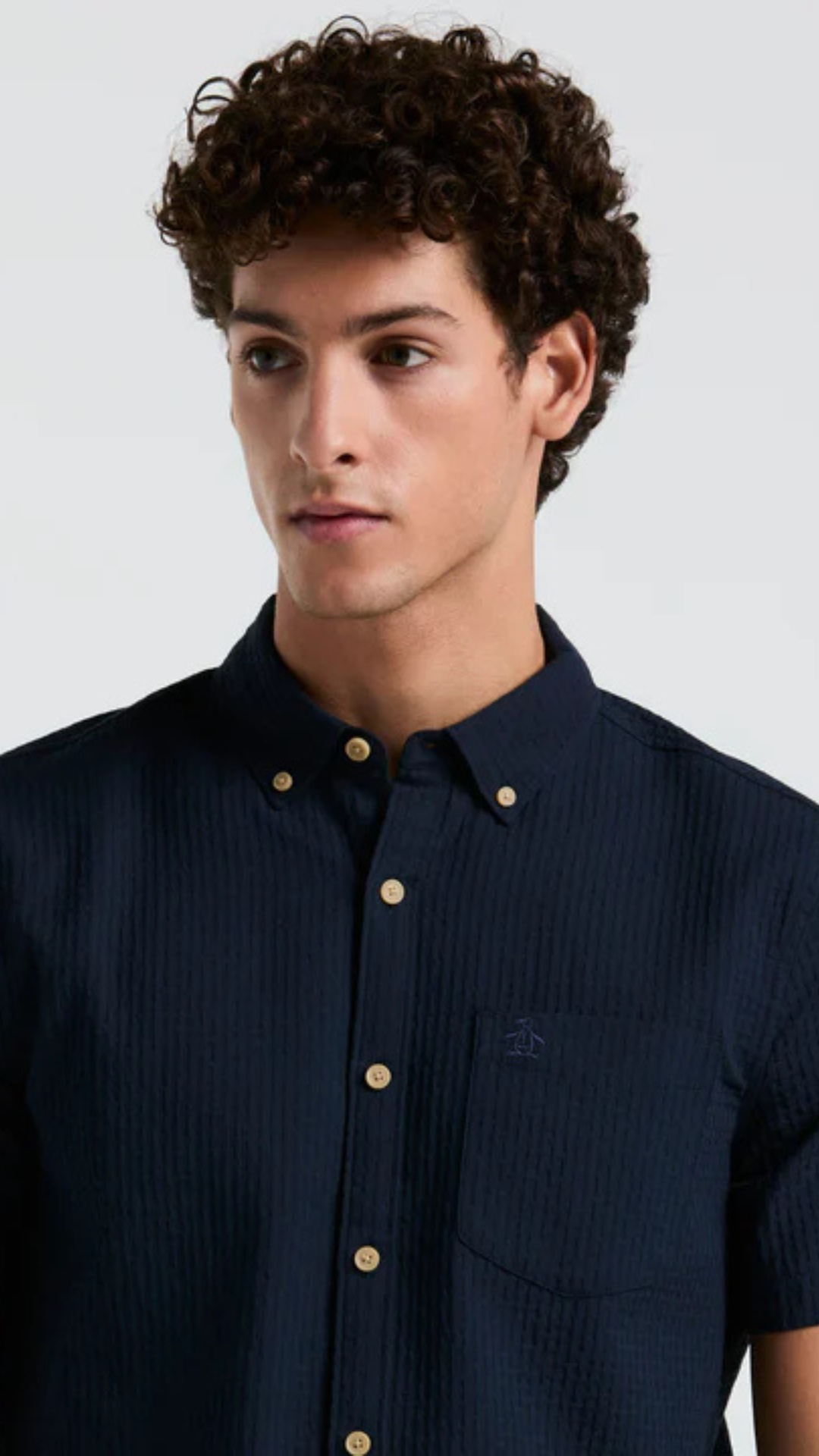 S/S SOLID TEXTURED DOBBY SHIRT