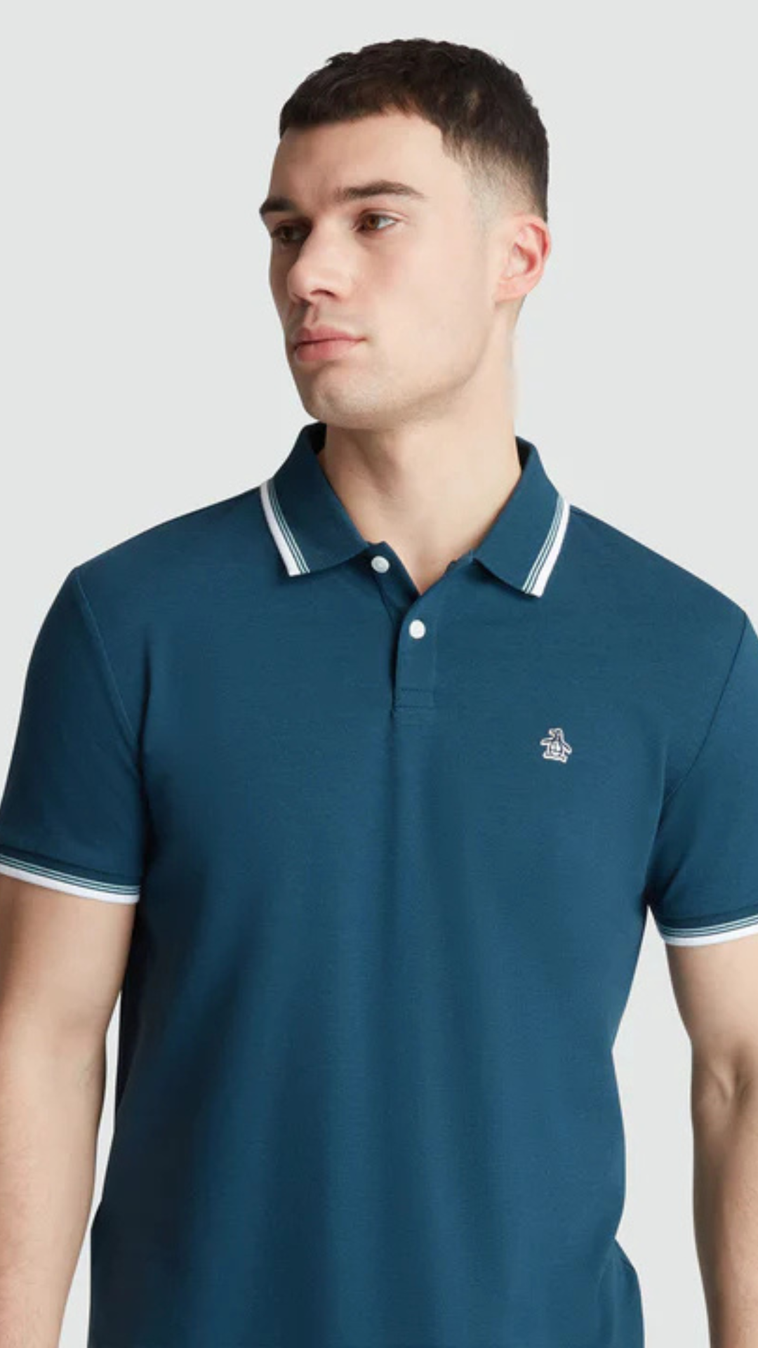 S/S TIPPED STICKER PETE POLO