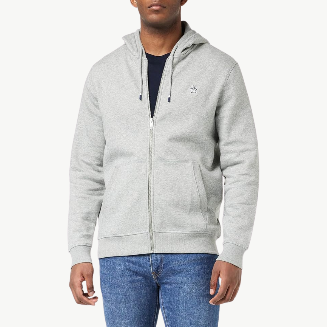 ZIP THRU STICKER PETE HOODED SWEAT