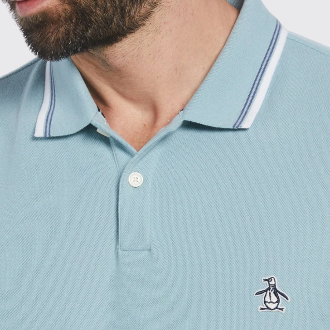 S/S TIPPED STICKER PETE POLO