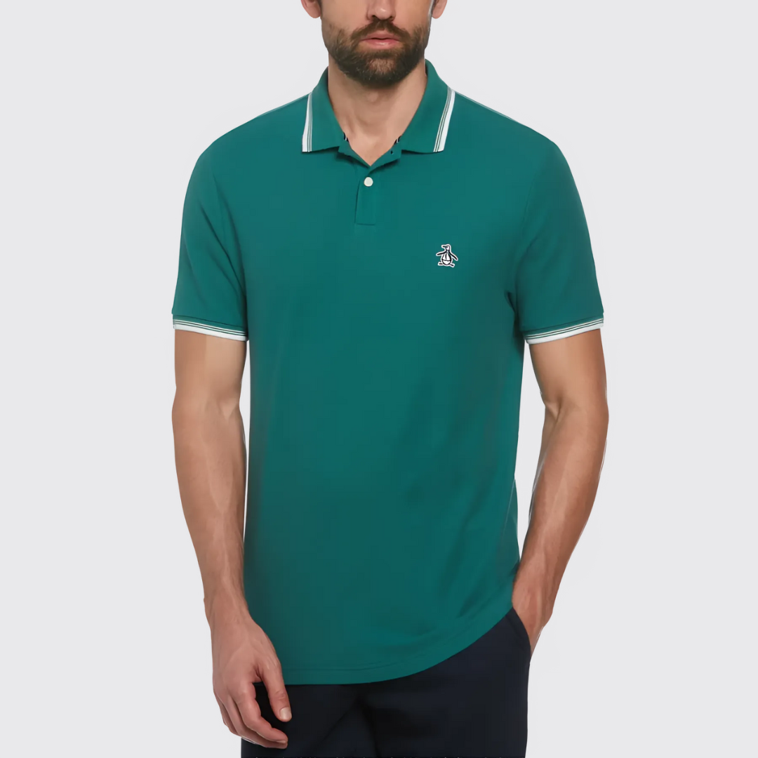 S/S TIPPED STICKER PETE POLO