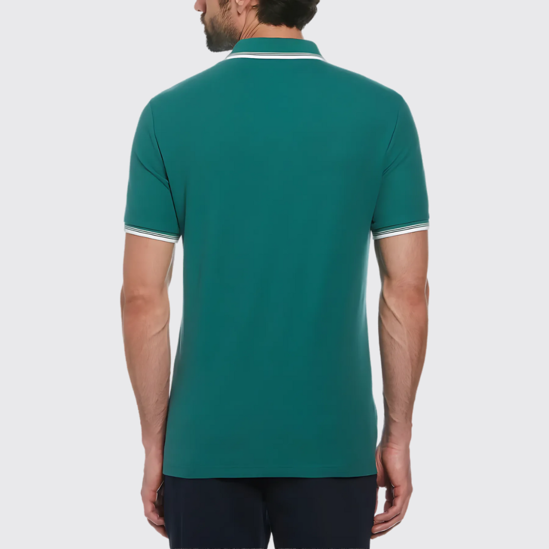 S/S TIPPED STICKER PETE POLO
