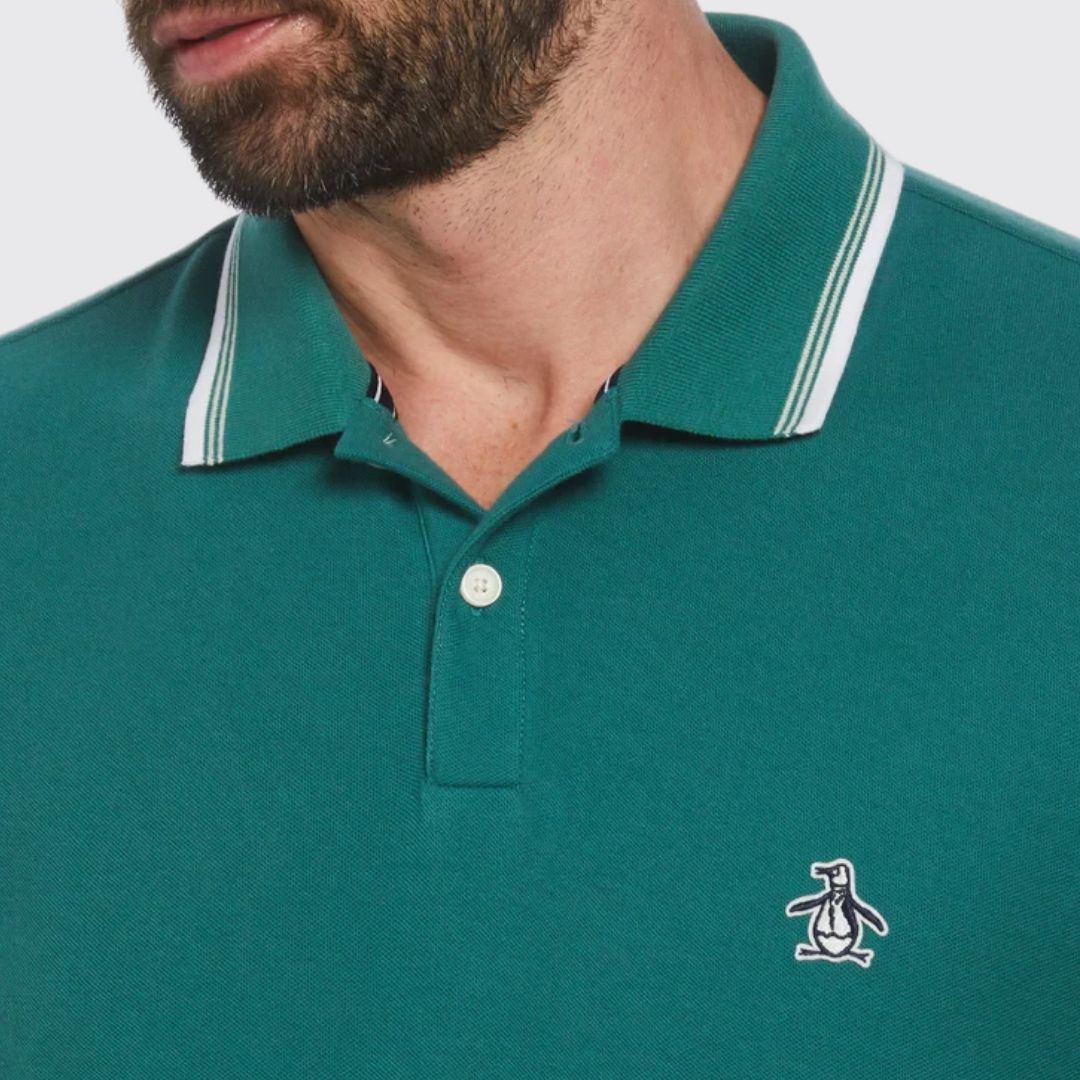 S/S TIPPED STICKER PETE POLO