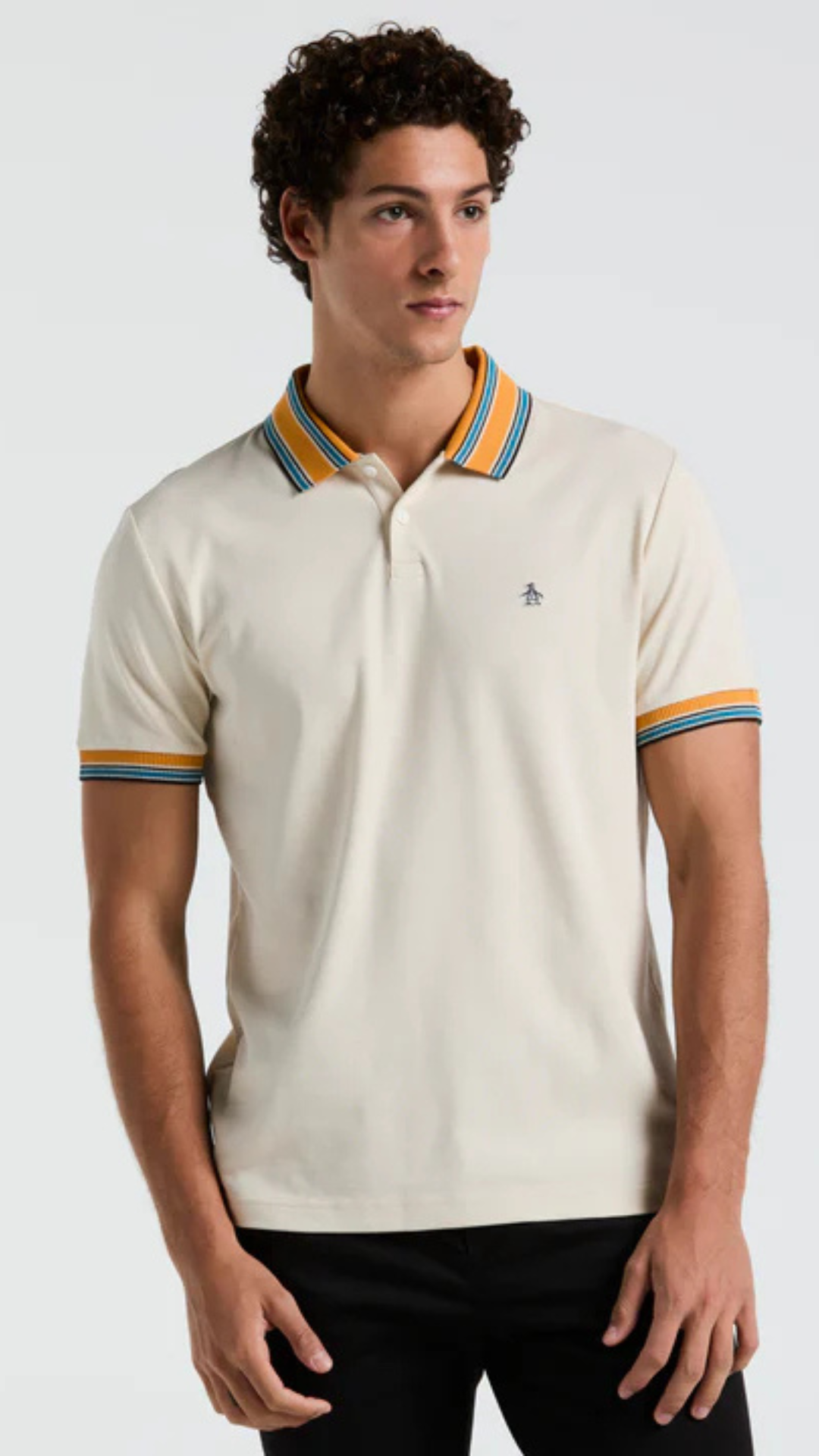 S/S INTERLOCK NOVELTY TIPPED COLLAR POLO
