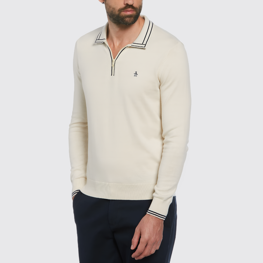 L/S 1/4 ZIP EARL SWEATER POLO