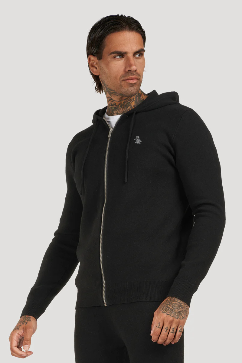 ZIP THRU STICKER PETE HOODED SWEAT