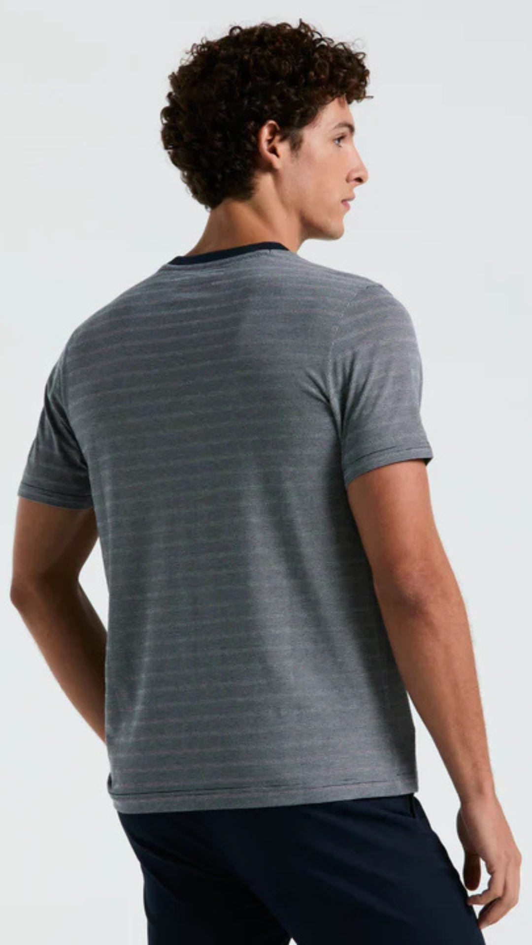 S/S AO JACQUARD STRIPE TEE