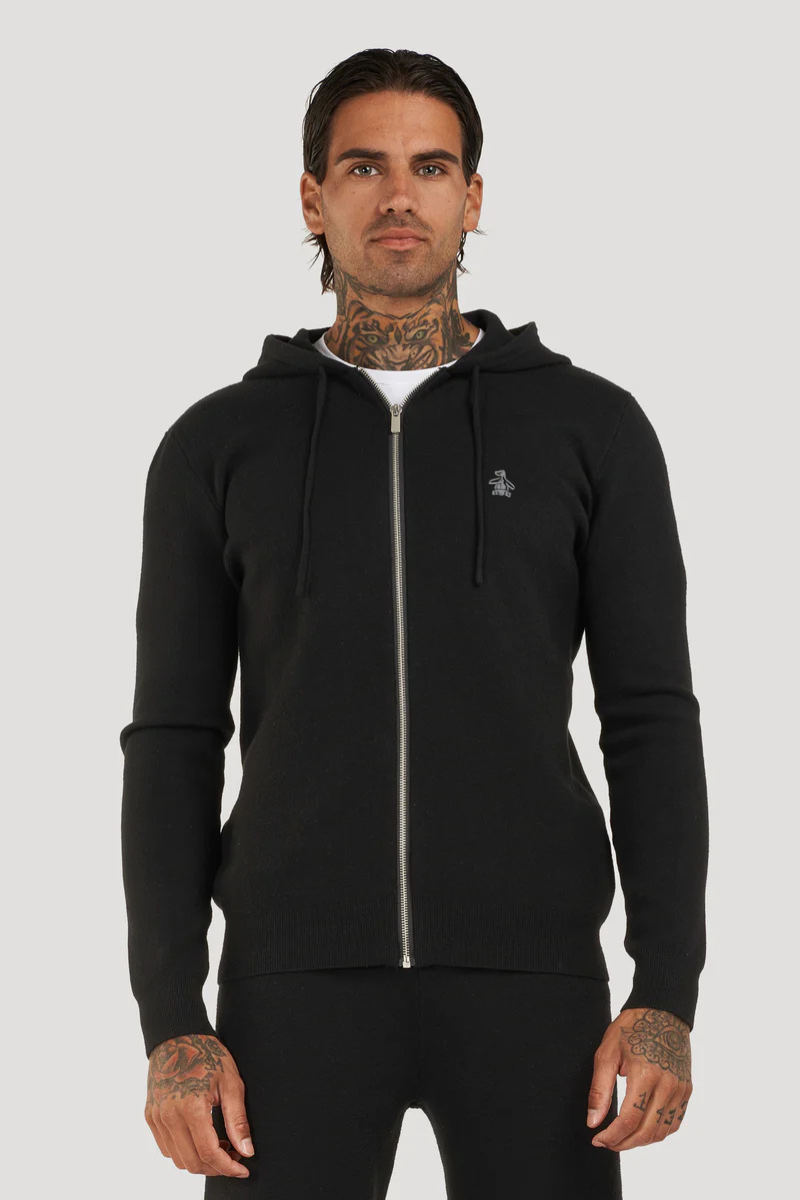 ZIP THRU STICKER PETE HOODED SWEAT