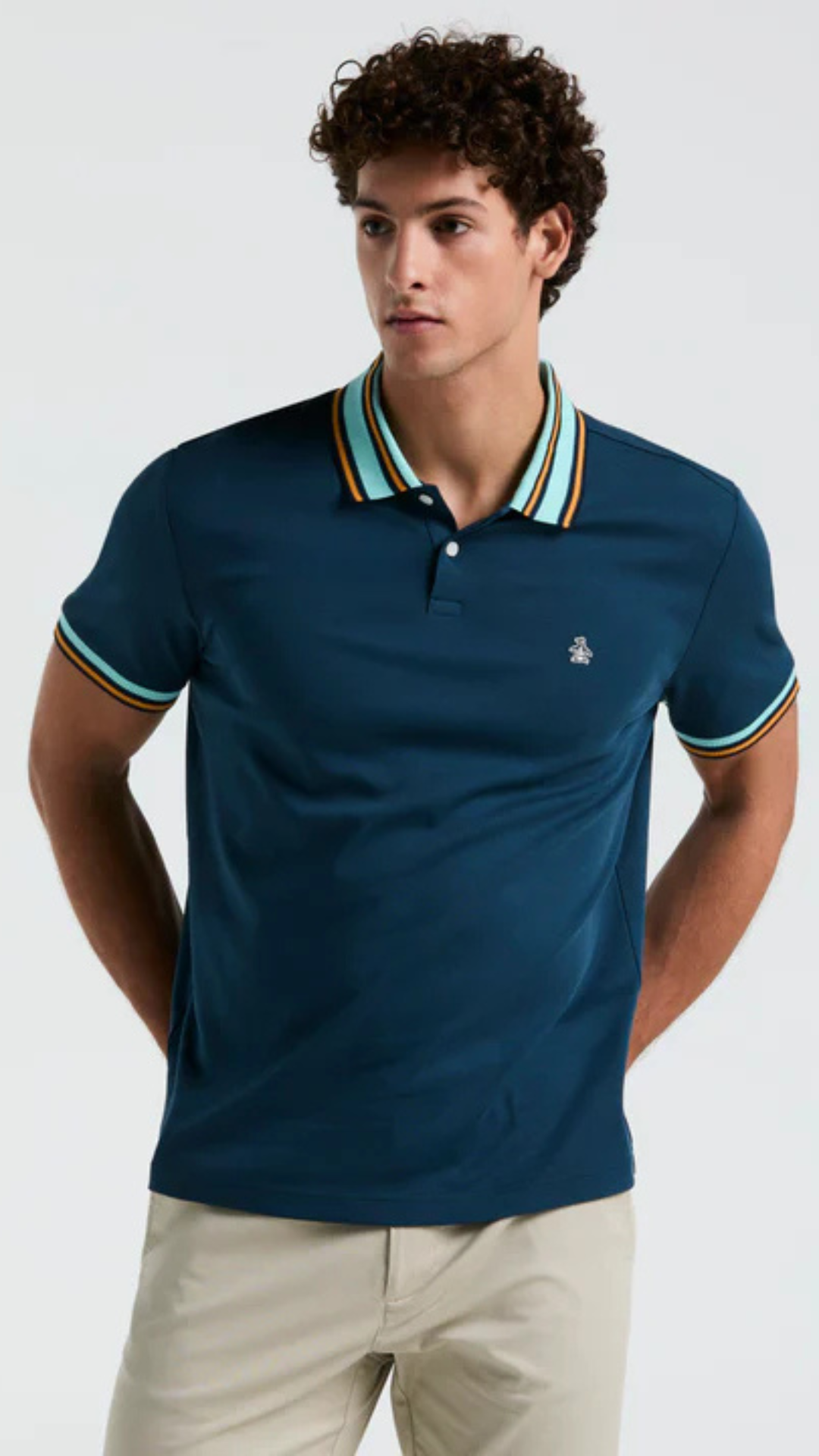 S/S INTERLOCK NOVELTY TIPPED COLLAR POLO