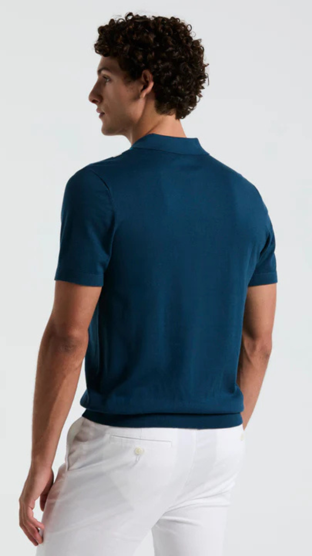 S/S VERTICAL STRIPE SWEATER POLO