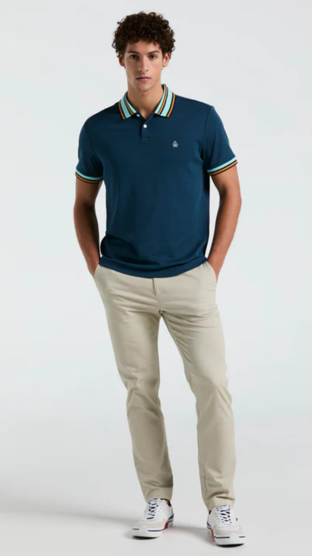 S/S INTERLOCK NOVELTY TIPPED COLLAR POLO