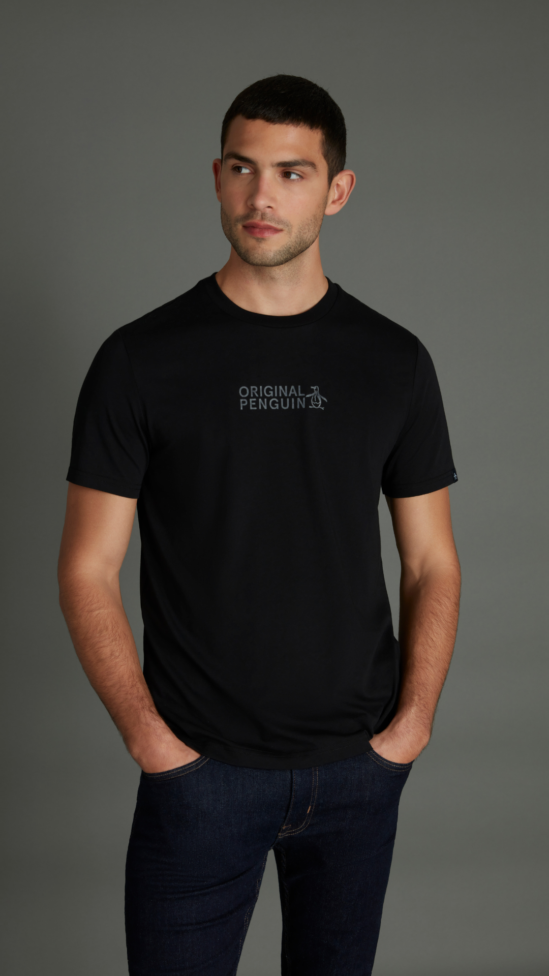 S/S ORIGINAL PENGUIN RUBBER LOGO TEE