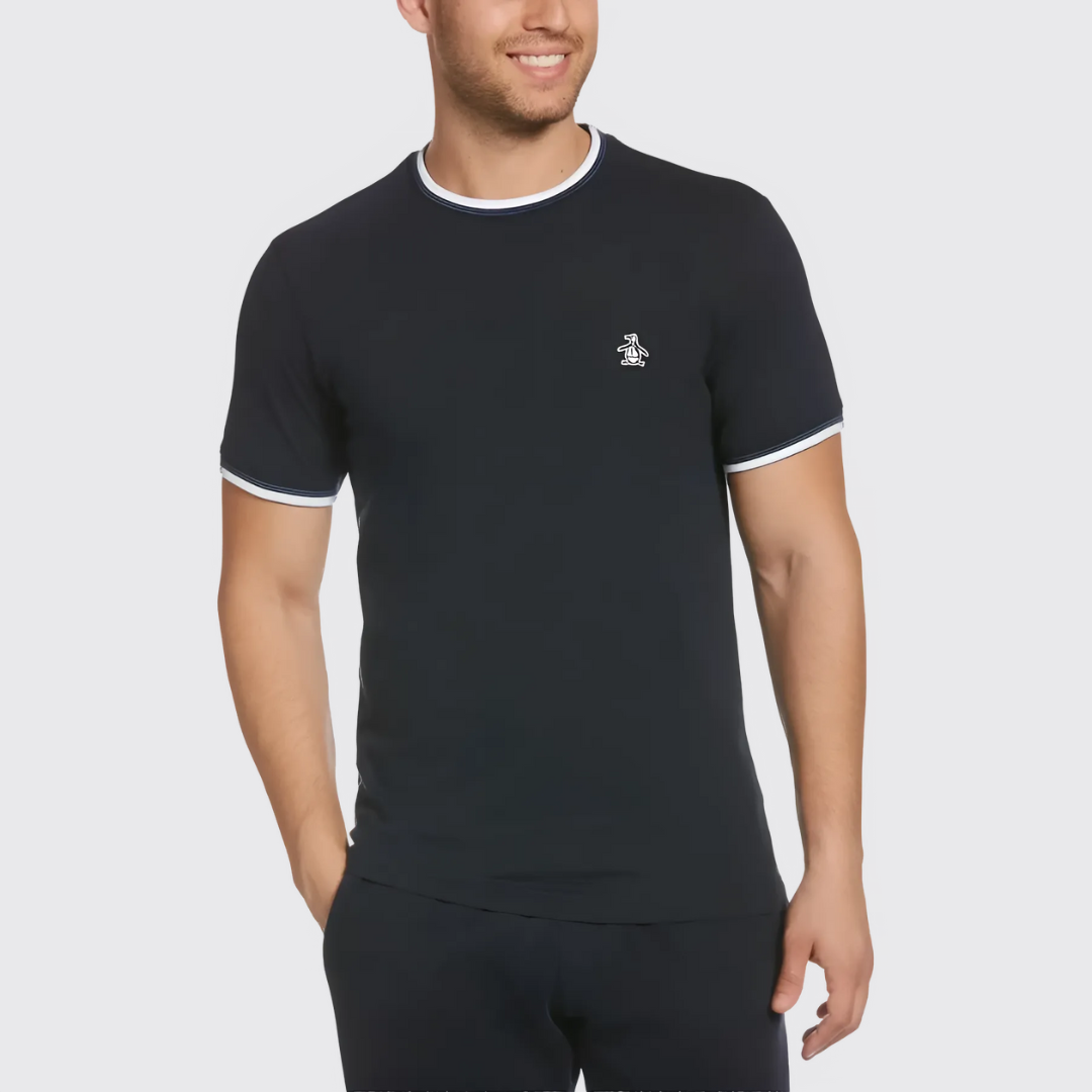 S/S STICKER PETE TIPPED RINGER TEE