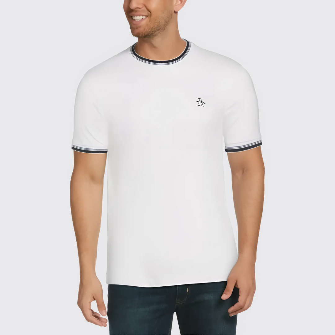 S/S STICKER PETE TIPPED RINGER TEE