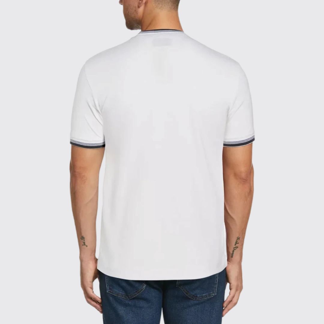 S/S STICKER PETE TIPPED RINGER TEE