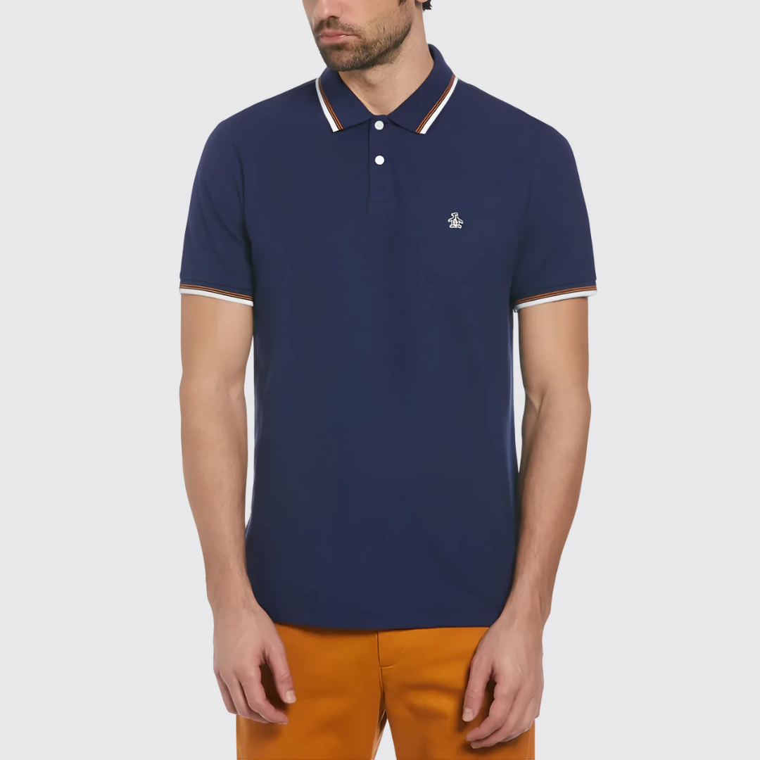 S/S TIPPED STICKER PETE POLO