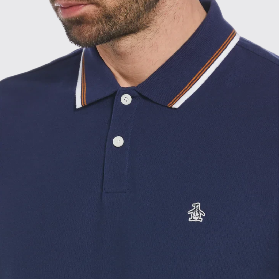 S/S TIPPED STICKER PETE POLO