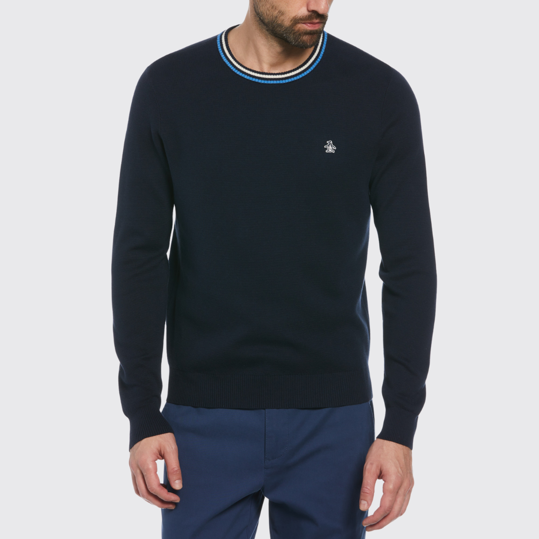 TWIN TIPPED CREWNECK SWEATER