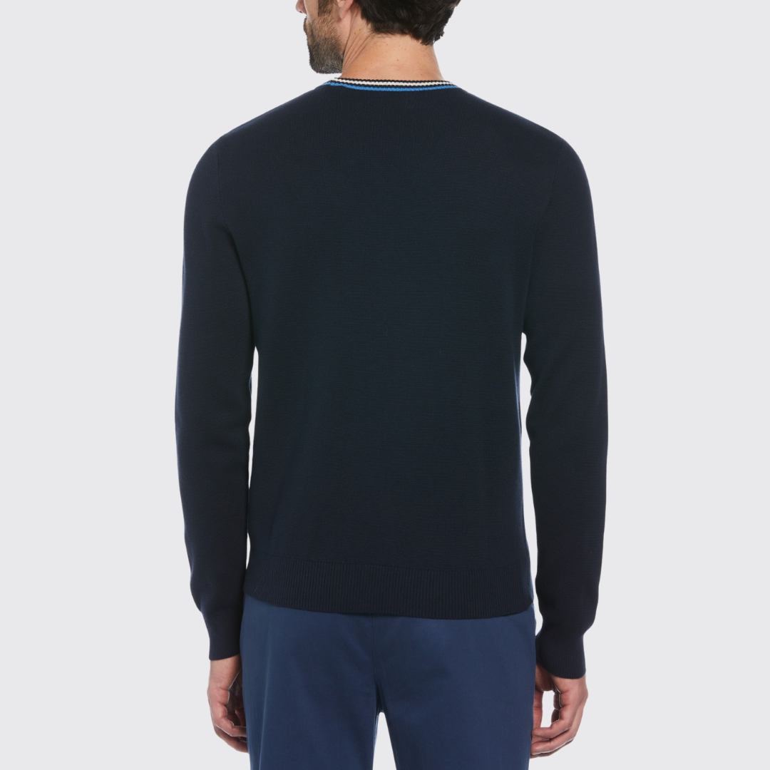 TWIN TIPPED CREWNECK SWEATER
