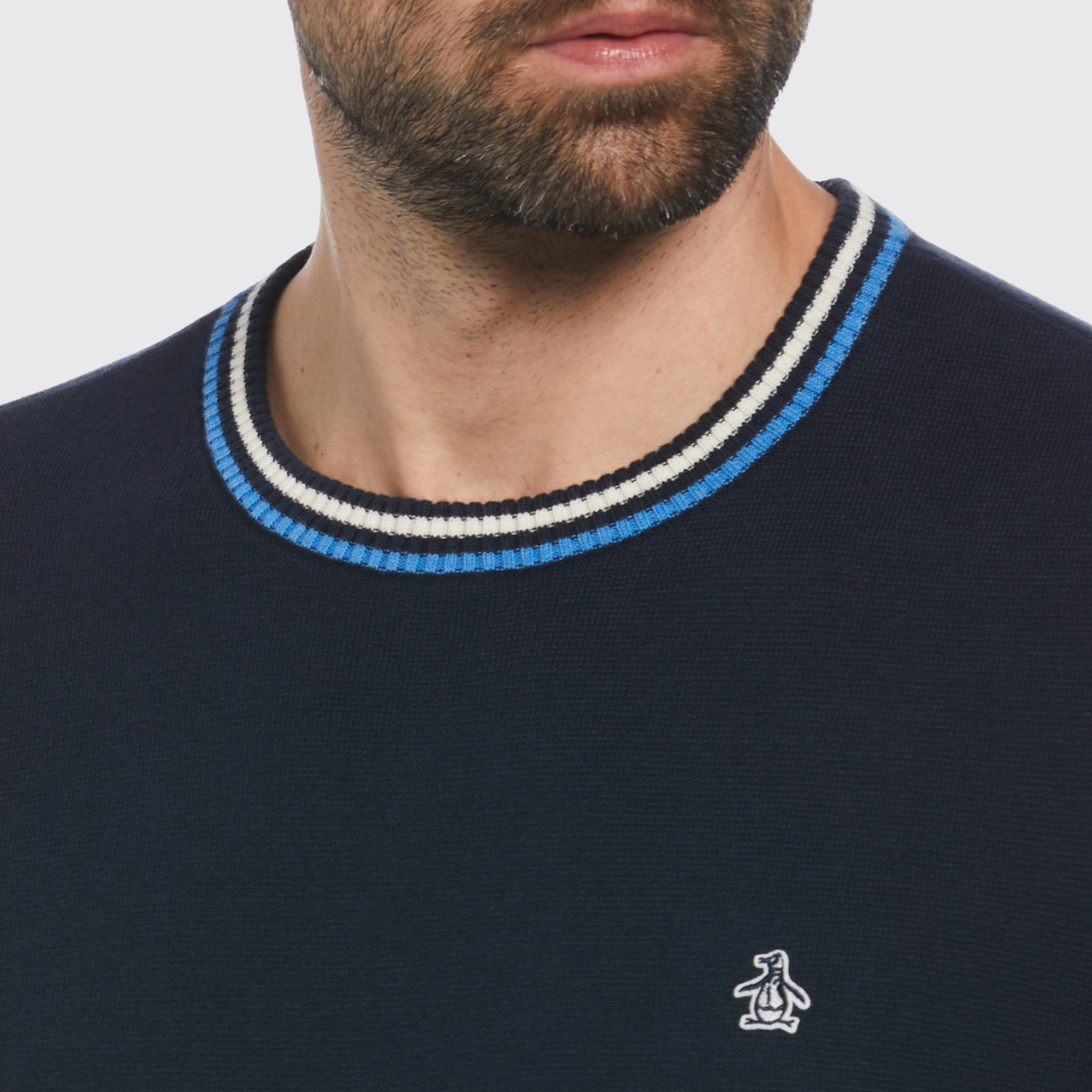 TWIN TIPPED CREWNECK SWEATER